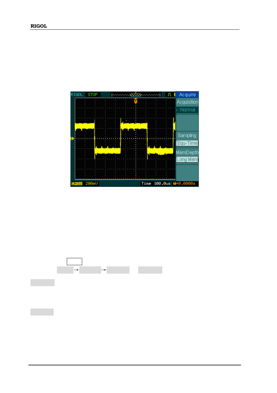 Example 4: to reduce the random noise on a signal | RIGOL DS1000D User Manual | Page 138 / 166