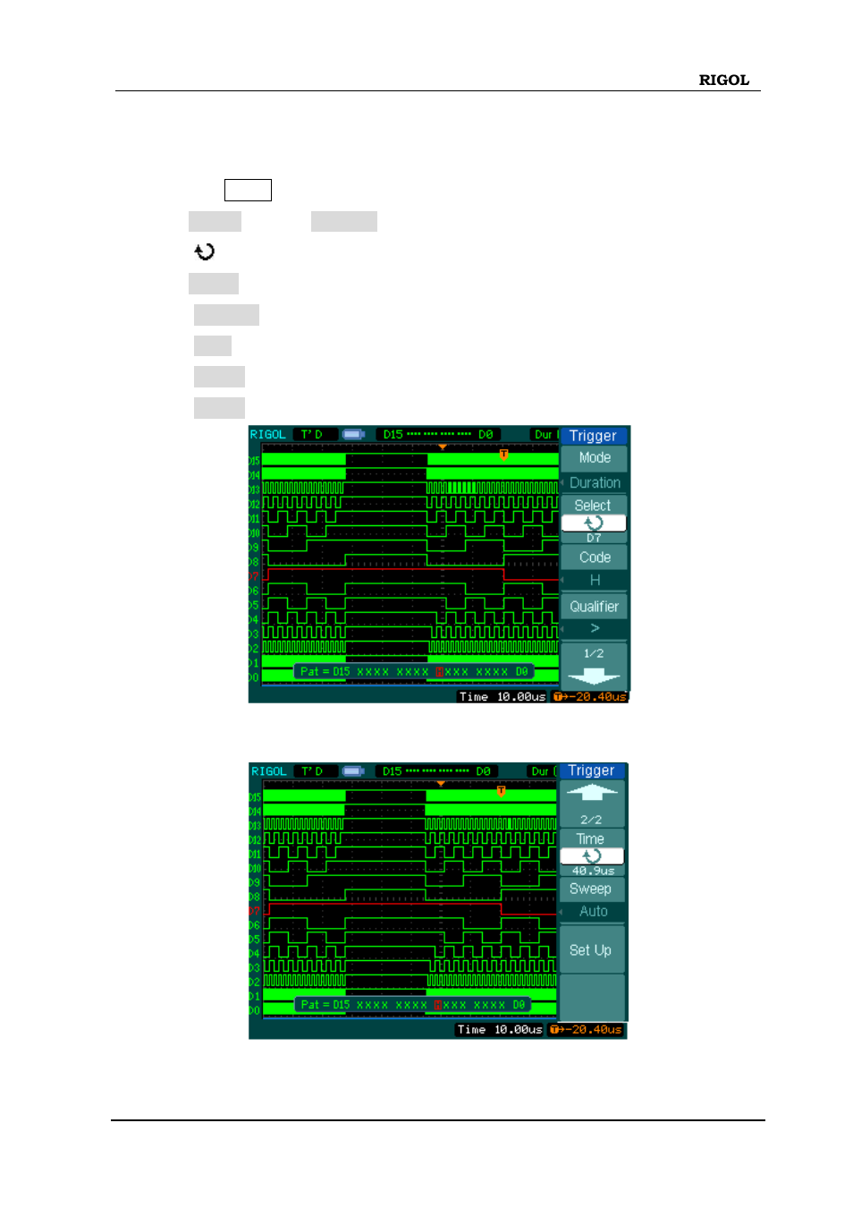Duration | RIGOL DS1000D User Manual | Page 149 / 166