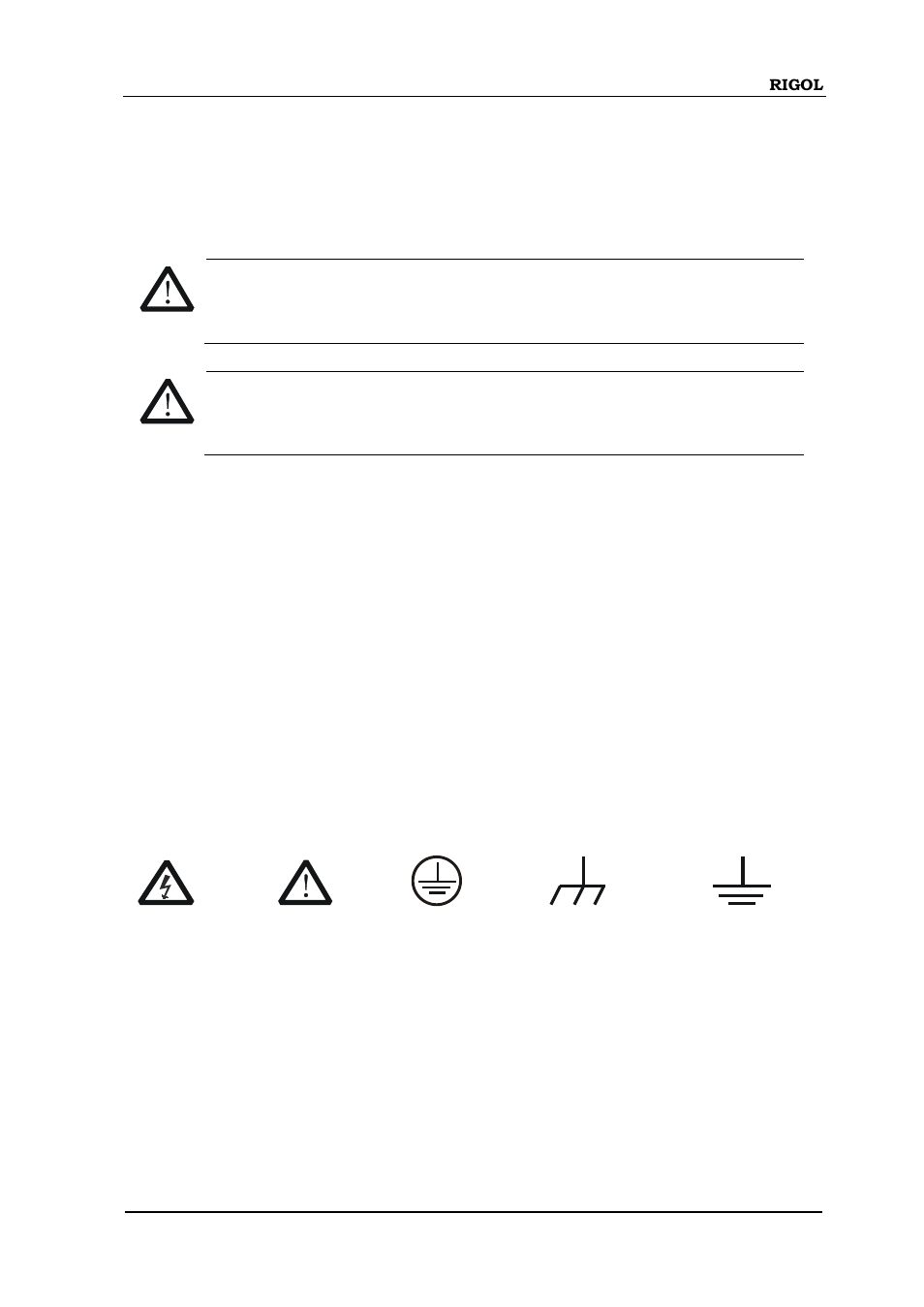 Sicherheits begriffe und symbole | RIGOL DG5000 Series User Manual | Page 11 / 224