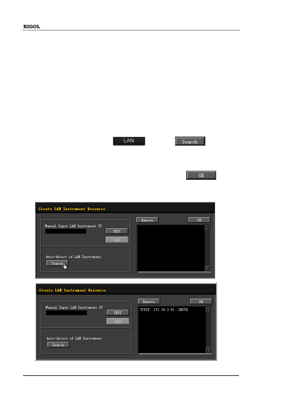 Remote control via lan, Remote control via lan -4 | RIGOL DG5000 Series User Manual | Page 200 / 224