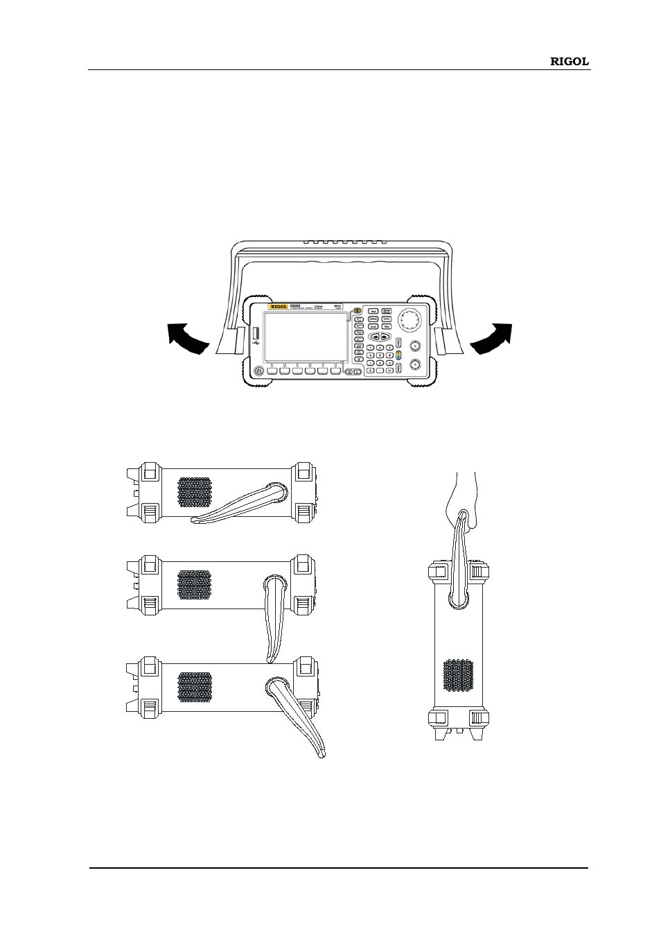 Handle adjustment, Handle adjustment -3 | RIGOL DG5000 Series User Manual | Page 27 / 224