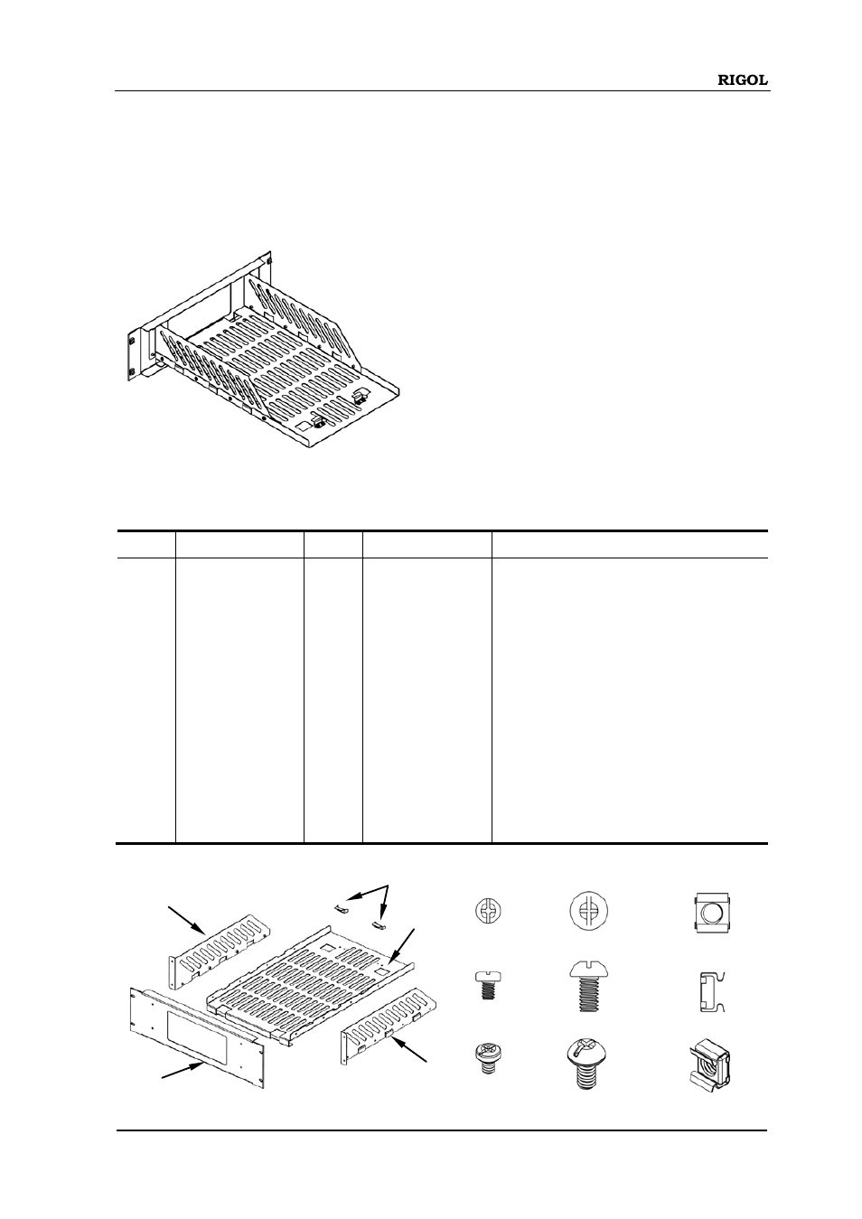 To rack mount the instrument, Kit parts list, To rack mount the instrument -17 | Kit parts list -17 | RIGOL DG5000 Series User Manual | Page 41 / 224