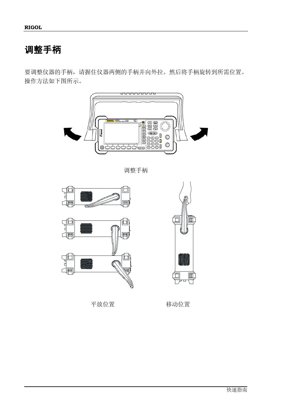 调整手柄 | RIGOL DG5000 Series User Manual | Page 12 / 70