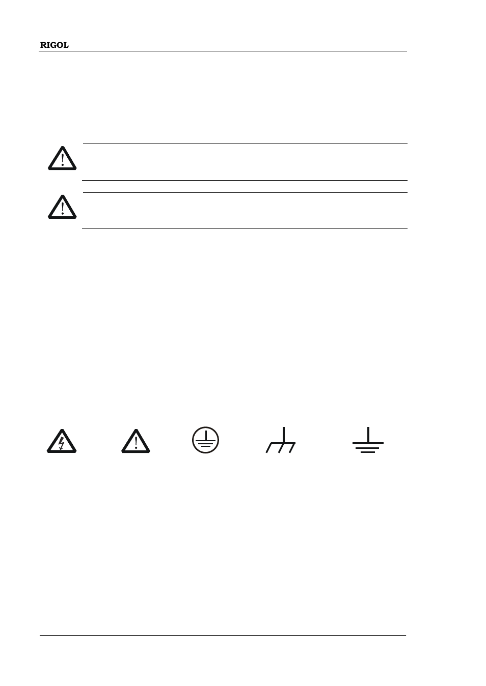 Sicherheits begriffe und symbole | RIGOL DG5000 Series User Manual | Page 42 / 70