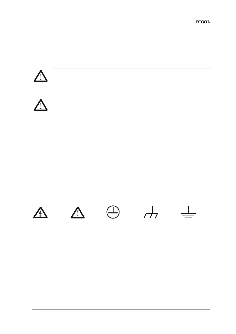 Safety terms and symbols | RIGOL DG4000 Series User Manual | Page 49 / 90