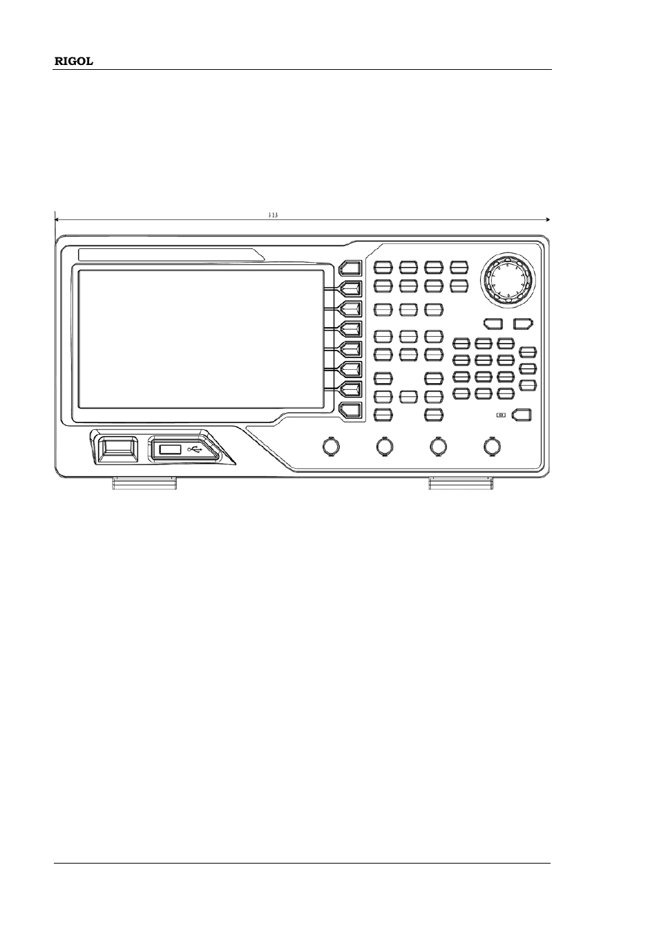 Appearance and dimensions, Dimensions | RIGOL DG4000 Series User Manual | Page 60 / 90