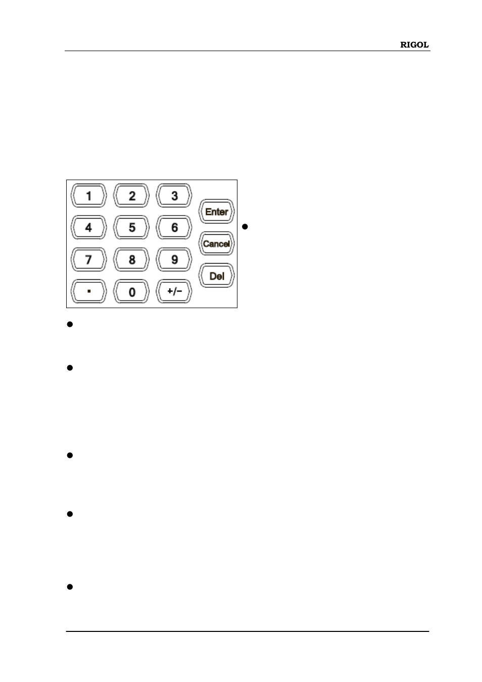 Parameter setting method, Numeric keyboard | RIGOL DG4000 Series User Manual | Page 77 / 90