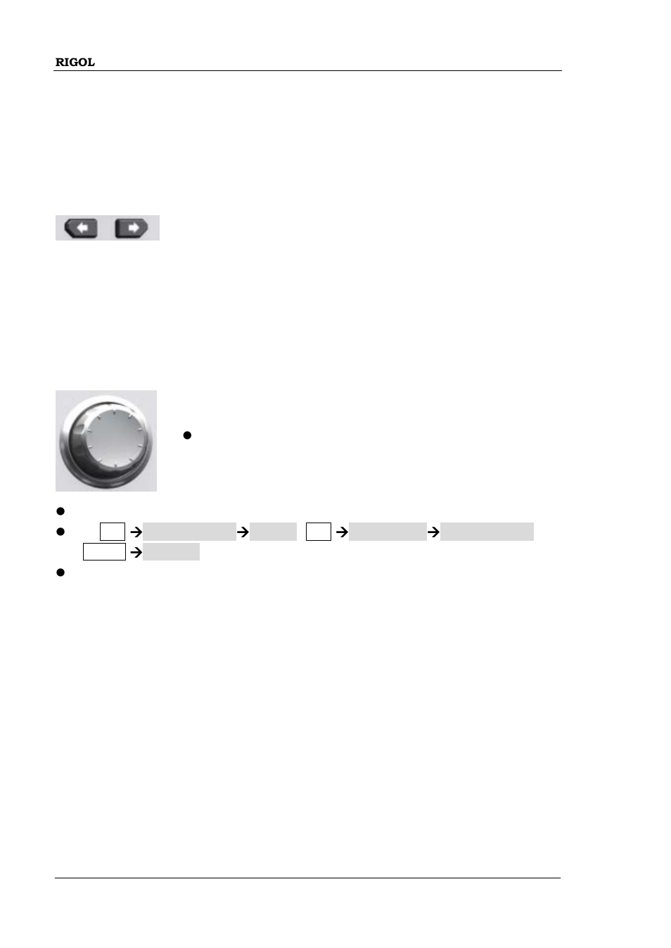 Direction keys and knob | RIGOL DG4000 Series User Manual | Page 78 / 90