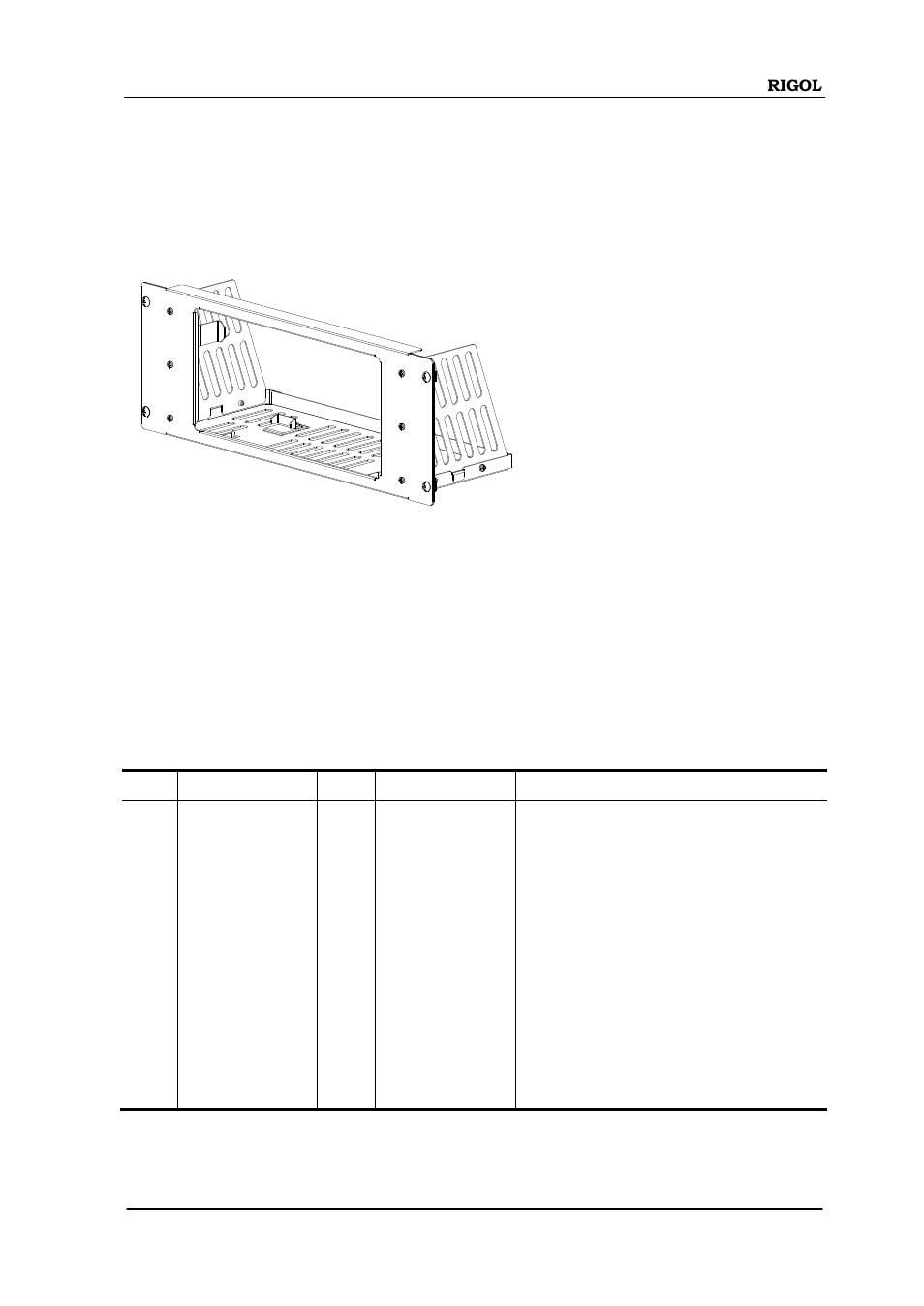 To use the rack mount kit, Kit parts list | RIGOL DG4000 Series User Manual | Page 81 / 90