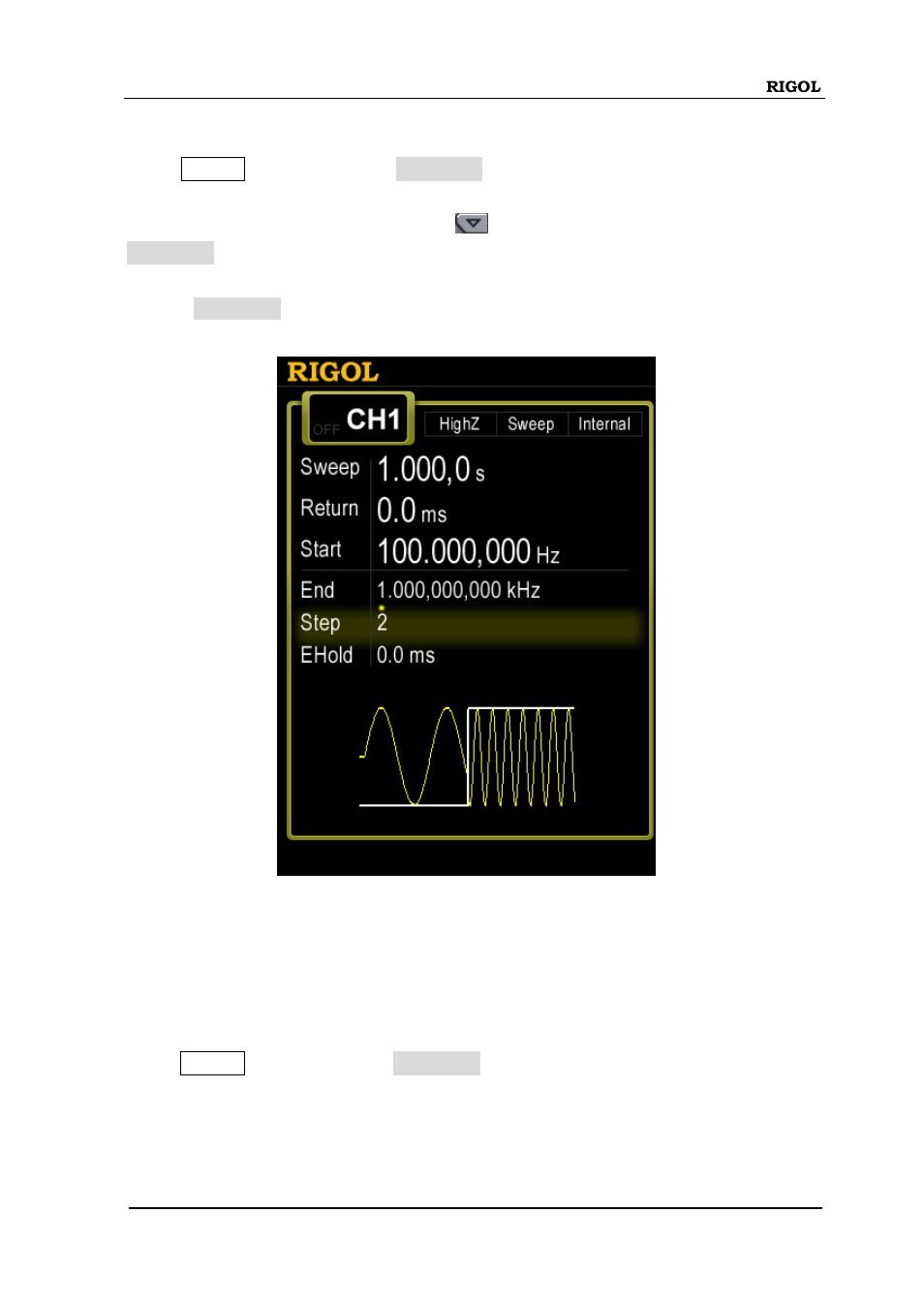 Sweep time, Sweep time -7 | RIGOL DG4000 Series User Manual | Page 141 / 238