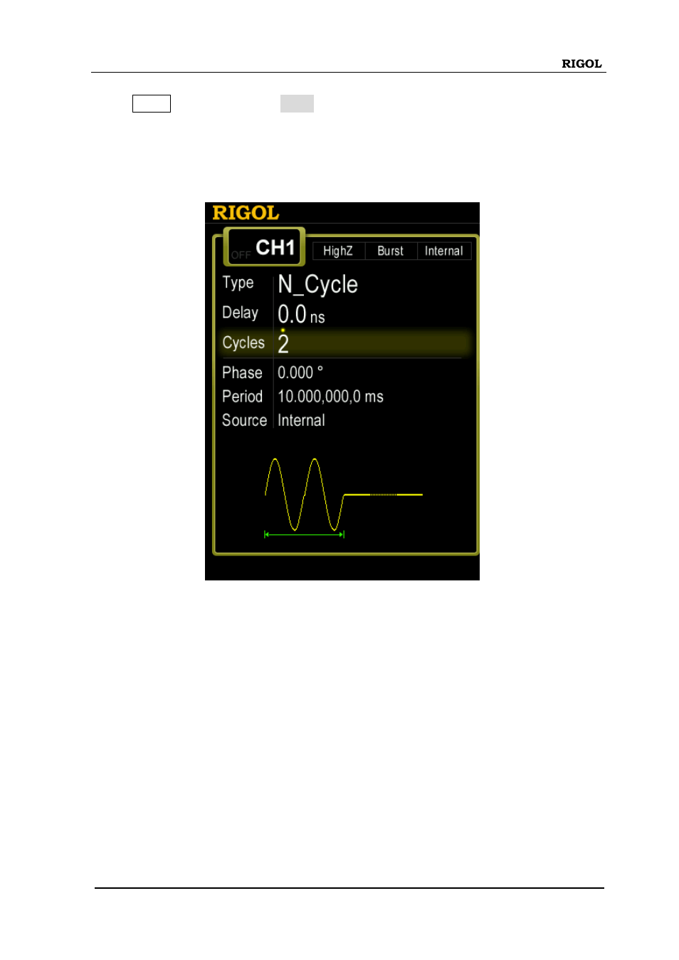 Infinite burst, Infinite burst -3 | RIGOL DG4000 Series User Manual | Page 149 / 238