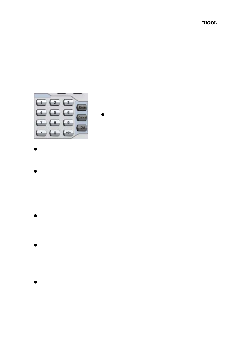 Parameter setting method, Numeric keyboard, Parameter setting method -21 | Numeric keyboard -21, Parameter setting method ) | RIGOL DG4000 Series User Manual | Page 45 / 238