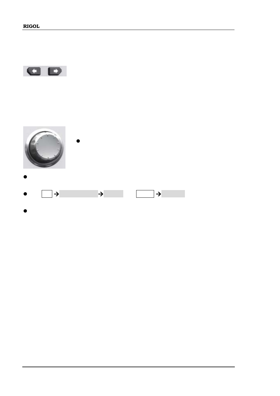 Direction keys and knob, Direction keys and knob -22 | RIGOL DG4000 Series User Manual | Page 46 / 238