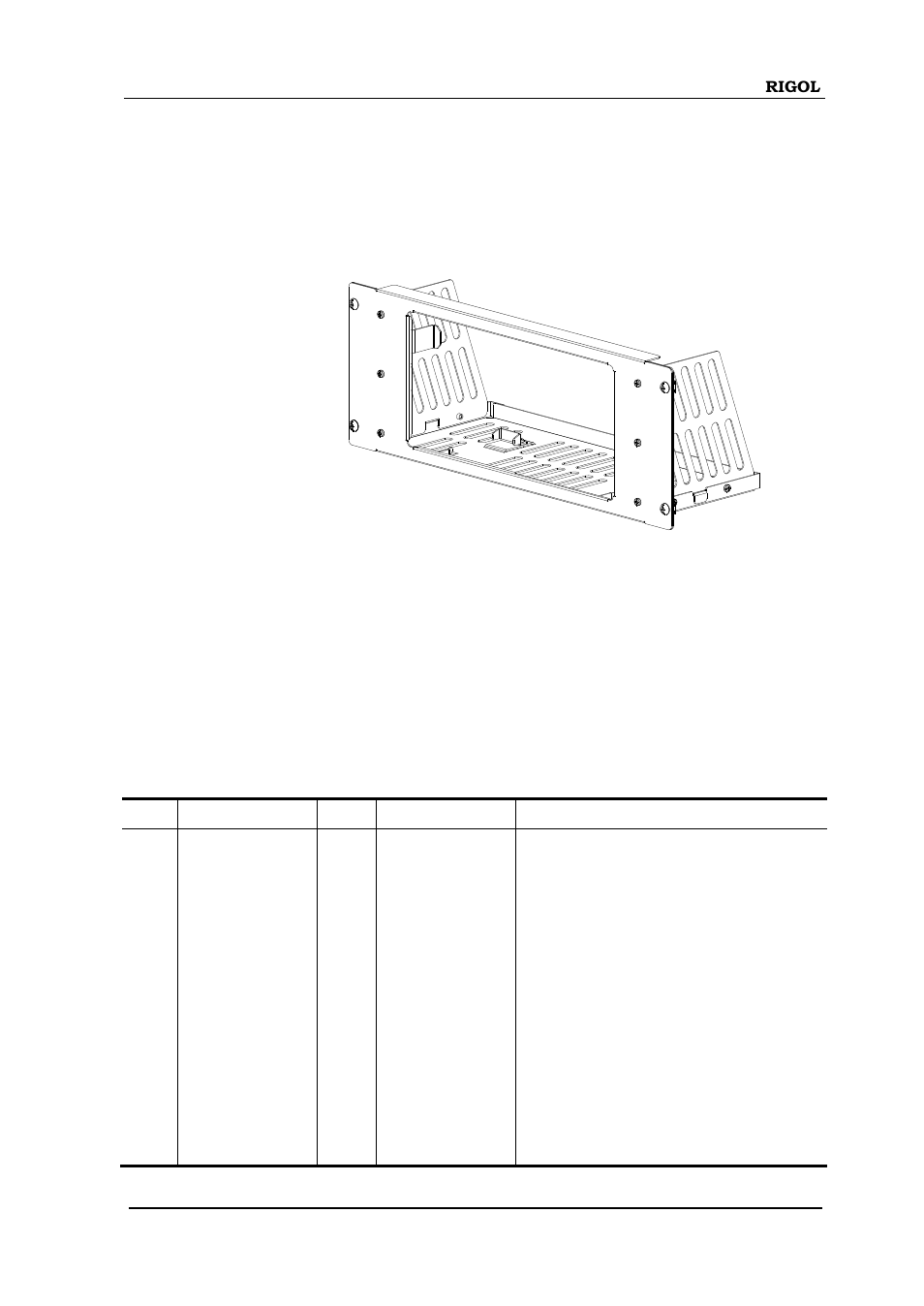 To use the rack mount kit, Kit parts list, To use the rack mount kit -25 | Kit parts list -25 | RIGOL DG4000 Series User Manual | Page 49 / 238