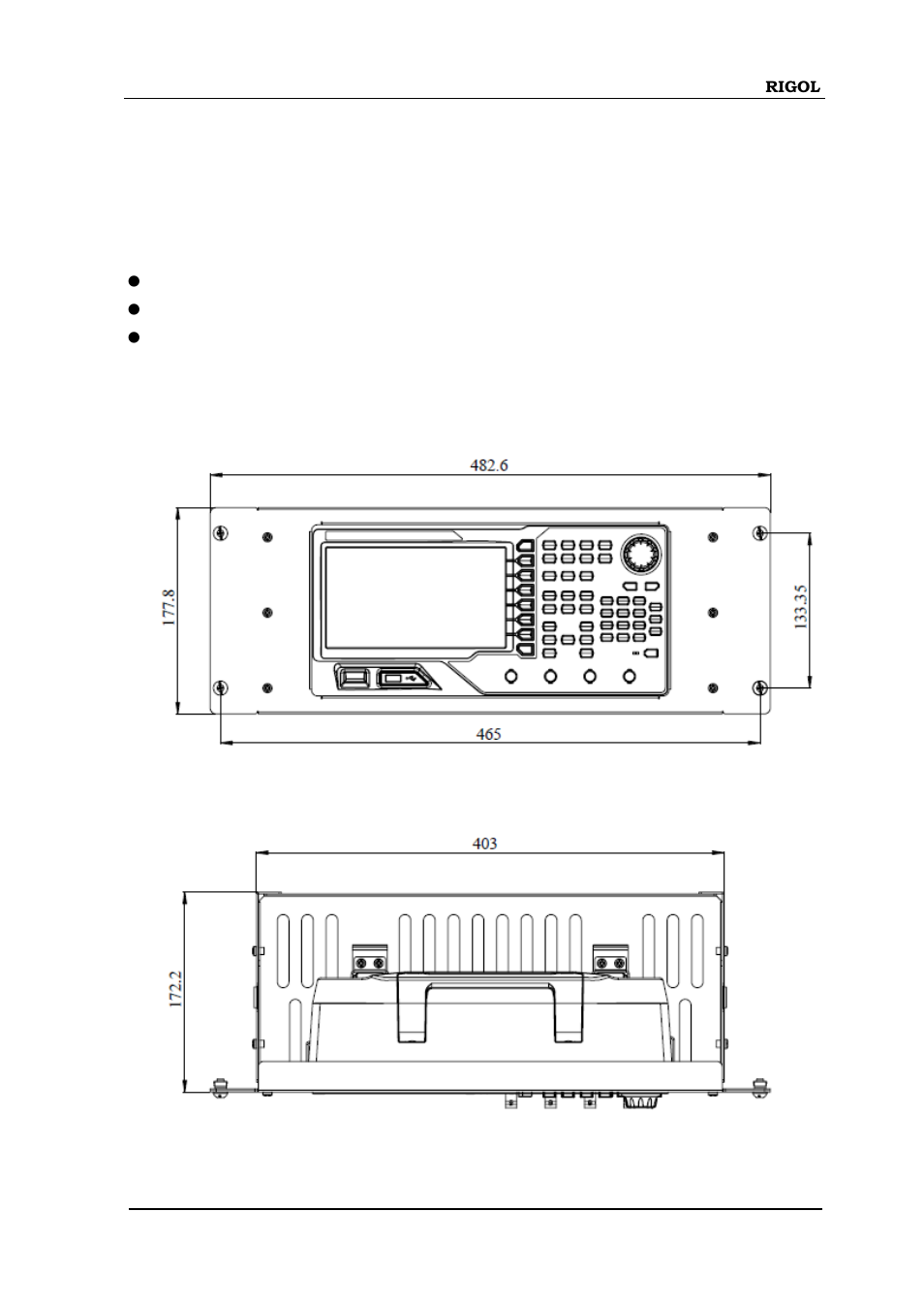 Installation space, Installation space -27 | RIGOL DG4000 Series User Manual | Page 51 / 238