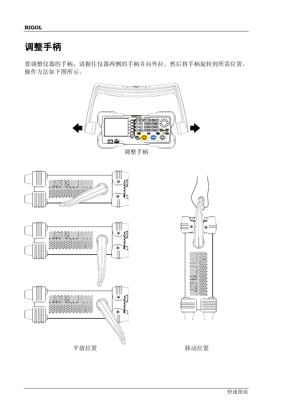 调整手柄 | RIGOL DG1000Z Series User Manual | Page 10 / 73