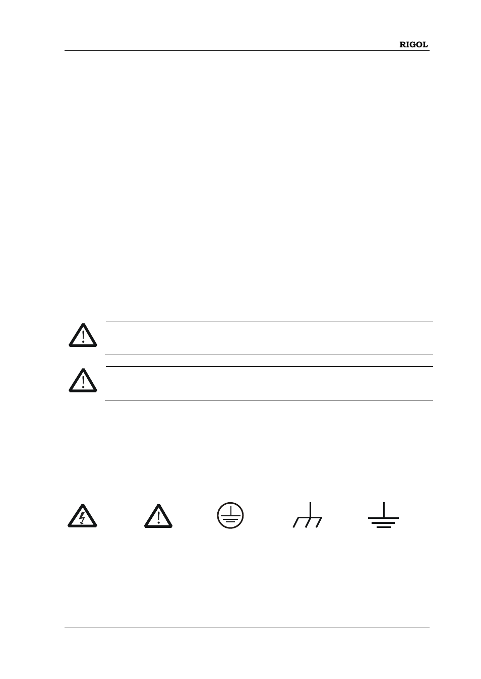 Safety terms and symbols | RIGOL DG1000Z Series User Manual | Page 41 / 73