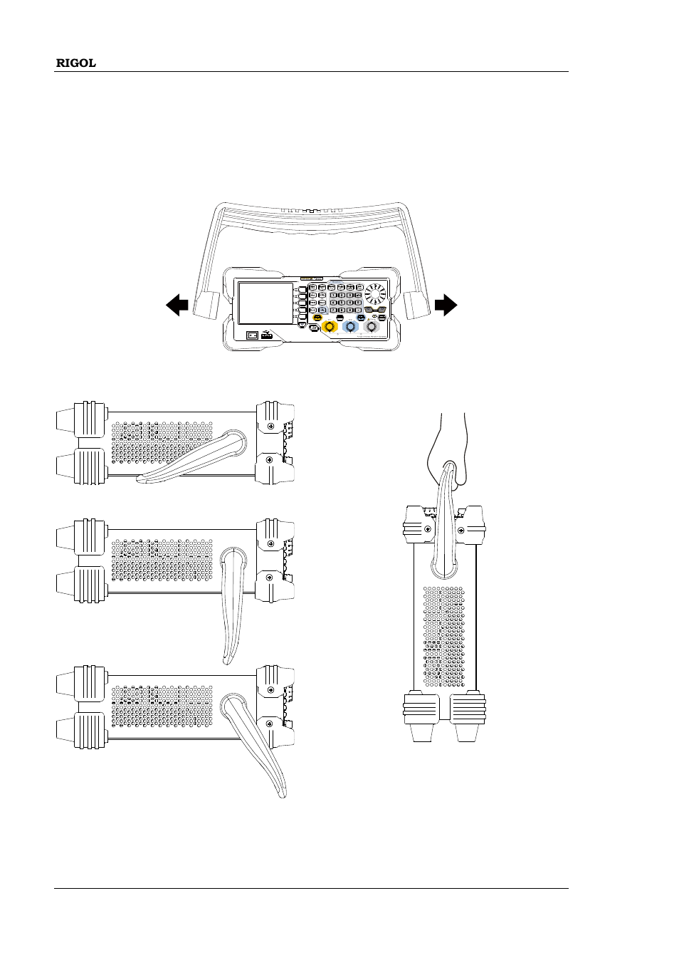 To adjust the handle | RIGOL DG1000Z Series User Manual | Page 46 / 73