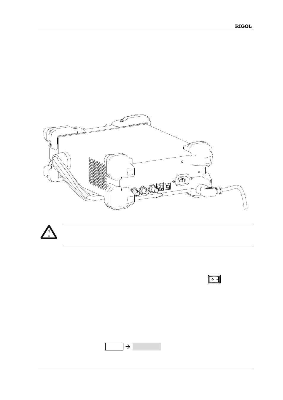 Power on and inspection, To connect to power, Power-on inspection | To set the system language | RIGOL DG1000Z Series User Manual | Page 55 / 73