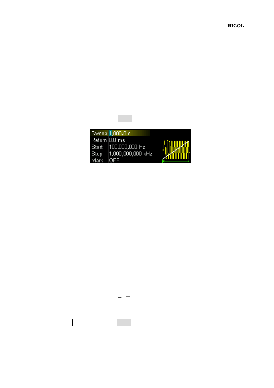 Sweep type, Linear sweep, Log sweep | Sweep type -59, Lg( / ) lg( p f t t | RIGOL DG1000Z Series User Manual | Page 109 / 188