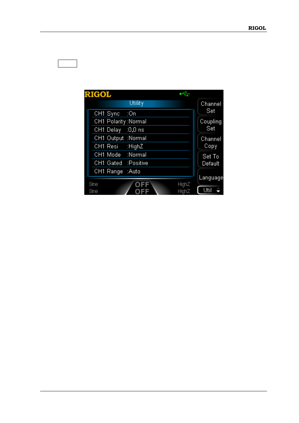 Utility and system settings, Utility and system settings -83 | RIGOL DG1000Z Series User Manual | Page 133 / 188