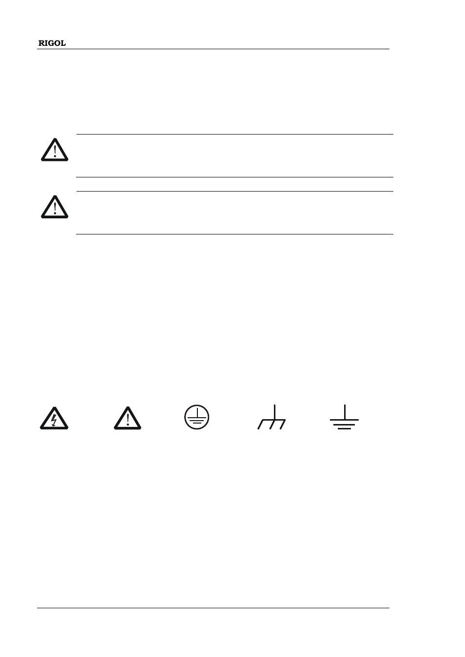 Safety terms and symbols | RIGOL DG1000Z Series User Manual | Page 6 / 188