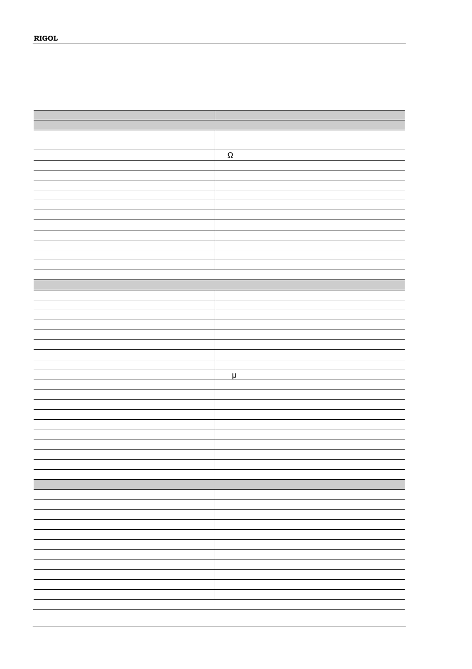 Appendix b: factory setting, Appendix b: factory setting -10, Appendix b | Factory setting | RIGOL DG1000Z Series User Manual | Page 260 / 264