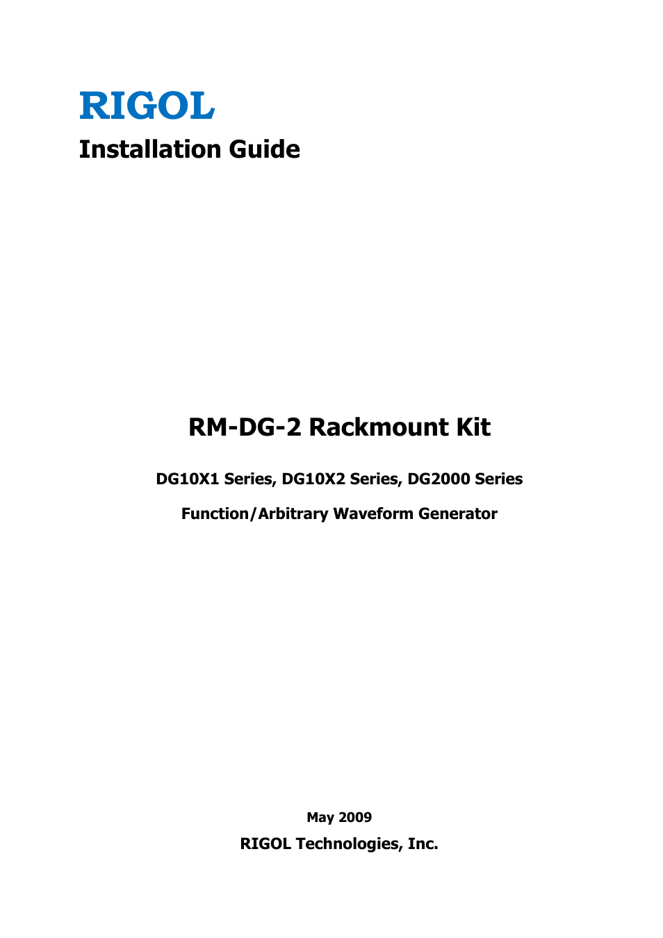 RIGOL DG1000 Series User Manual | 10 pages