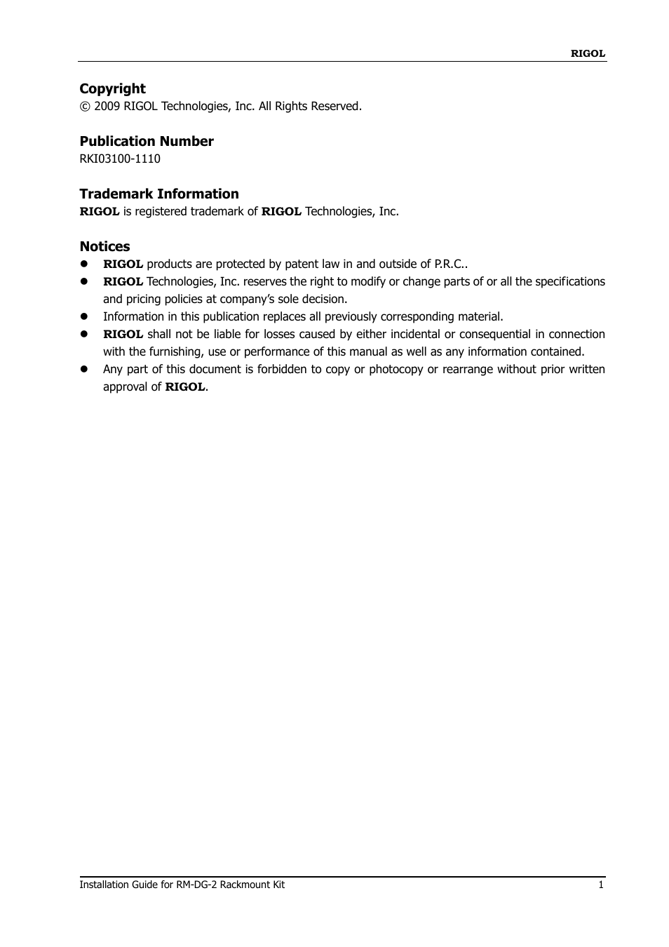 RIGOL DG1000 Series User Manual | Page 2 / 10