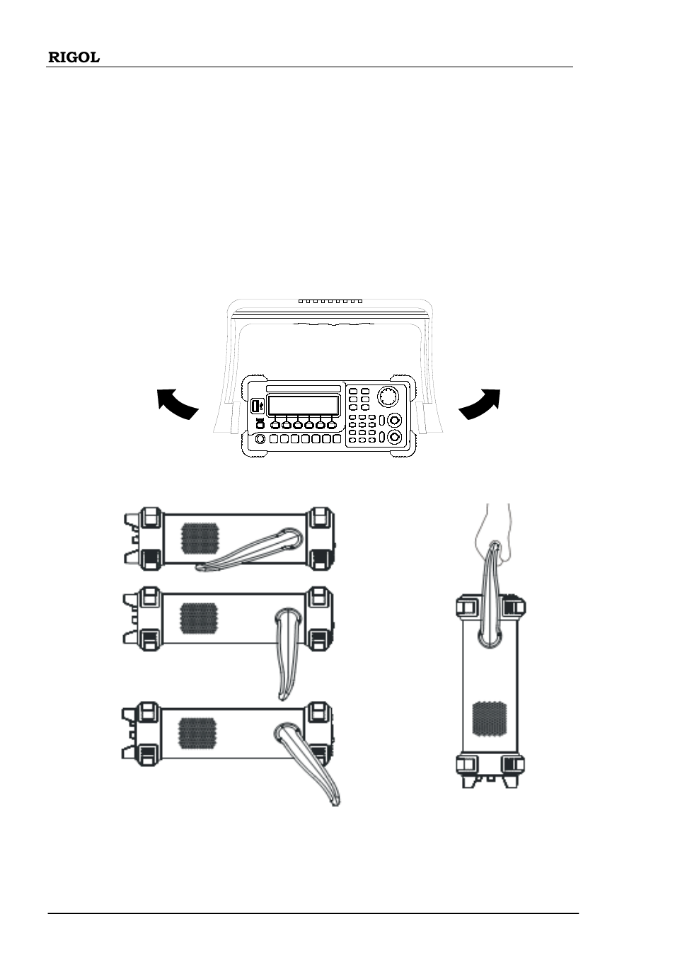 Handle adjustment | RIGOL DG1000 Series User Manual | Page 12 / 25