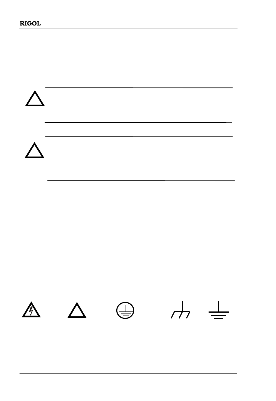 Safety terms and symbols | RIGOL DG1000 Series User Manual | Page 6 / 25