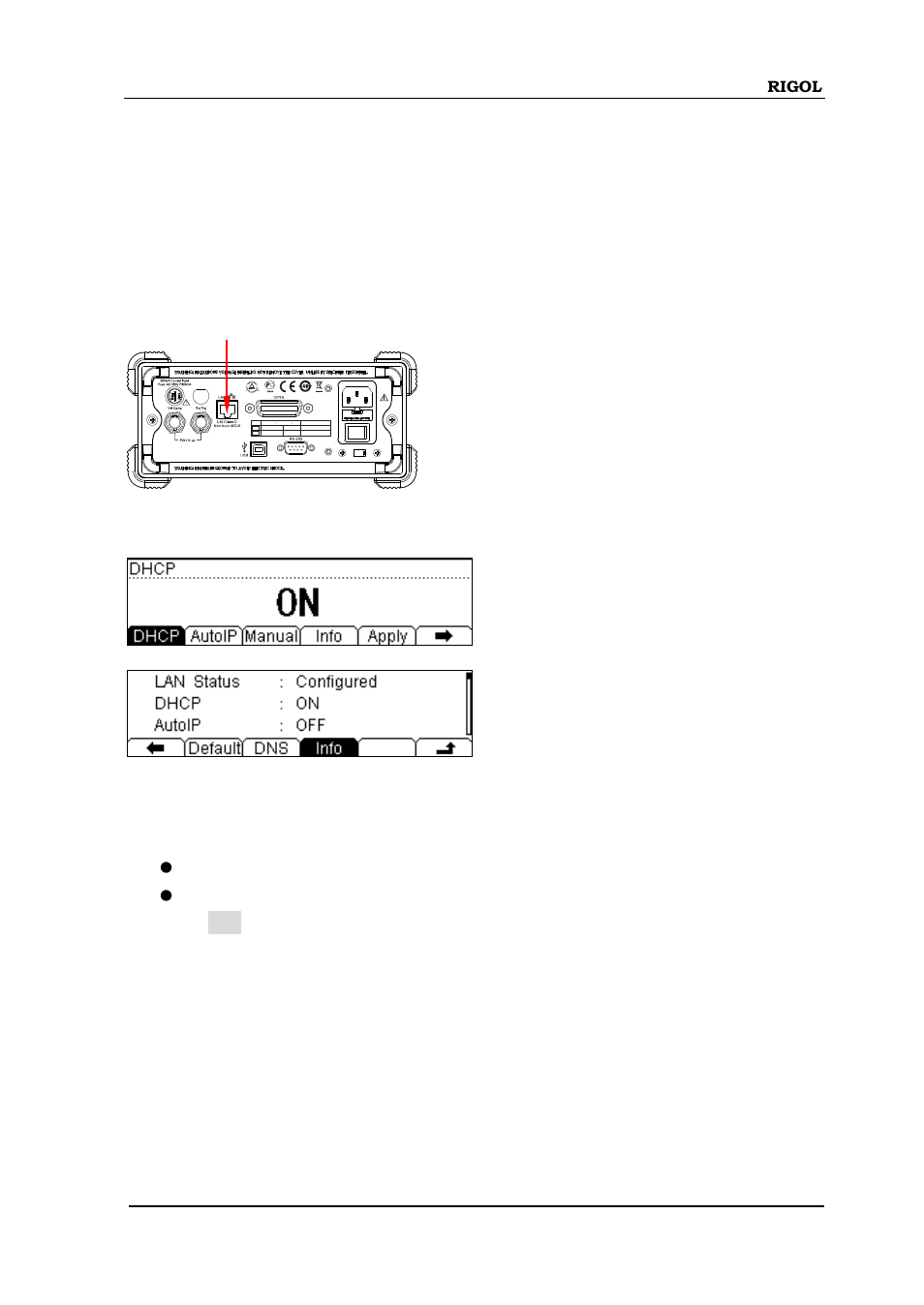 To set the lan, Set the lan | RIGOL DM3068 User Manual | Page 113 / 169