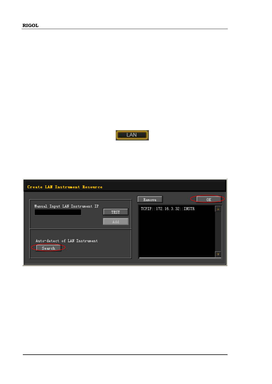 Remote control via lan, Remote control via lan -8 | RIGOL DM3068 User Manual | Page 132 / 169