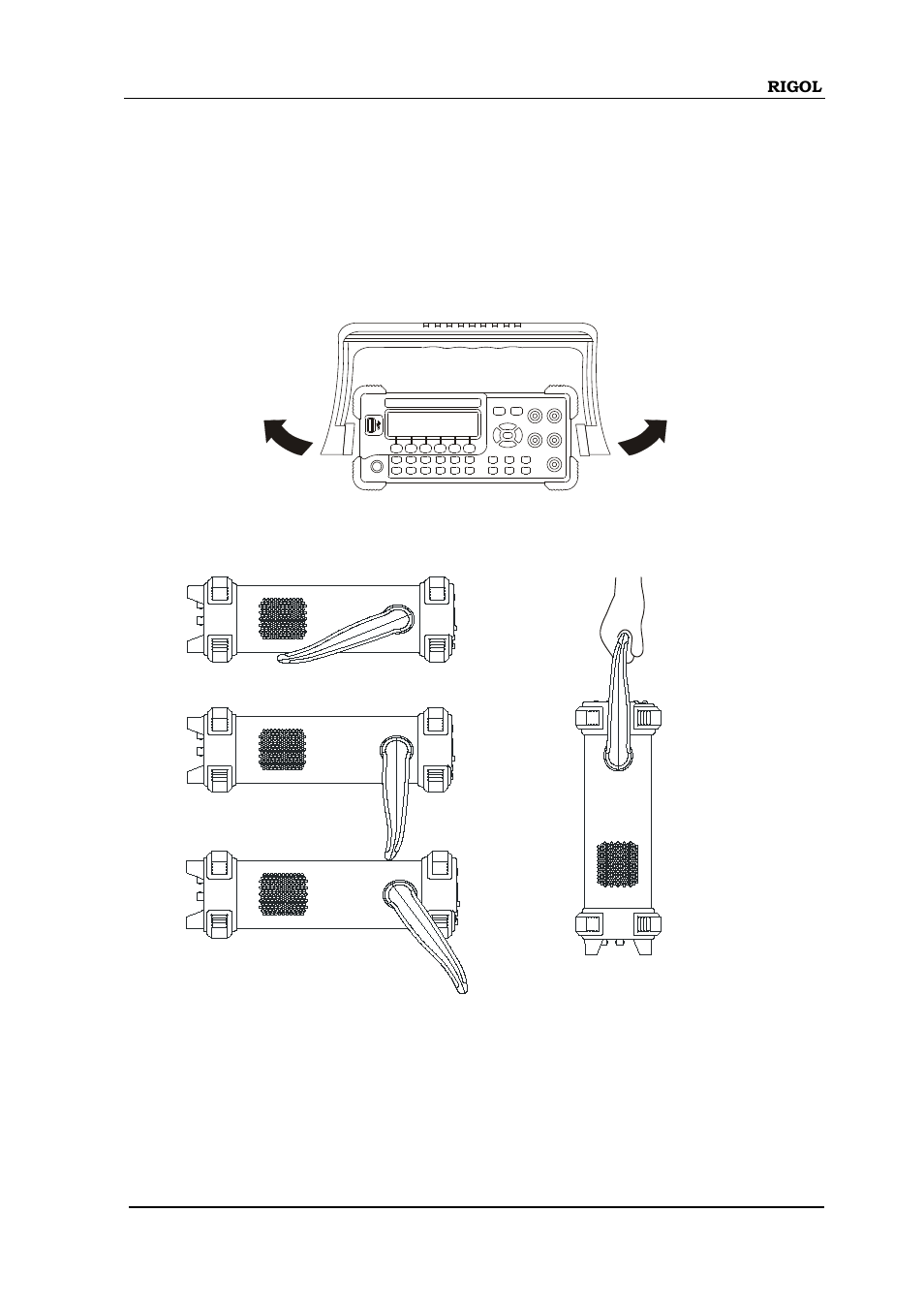 Handle adjustment, Handle adjustment -3 | RIGOL DM3068 User Manual | Page 21 / 169