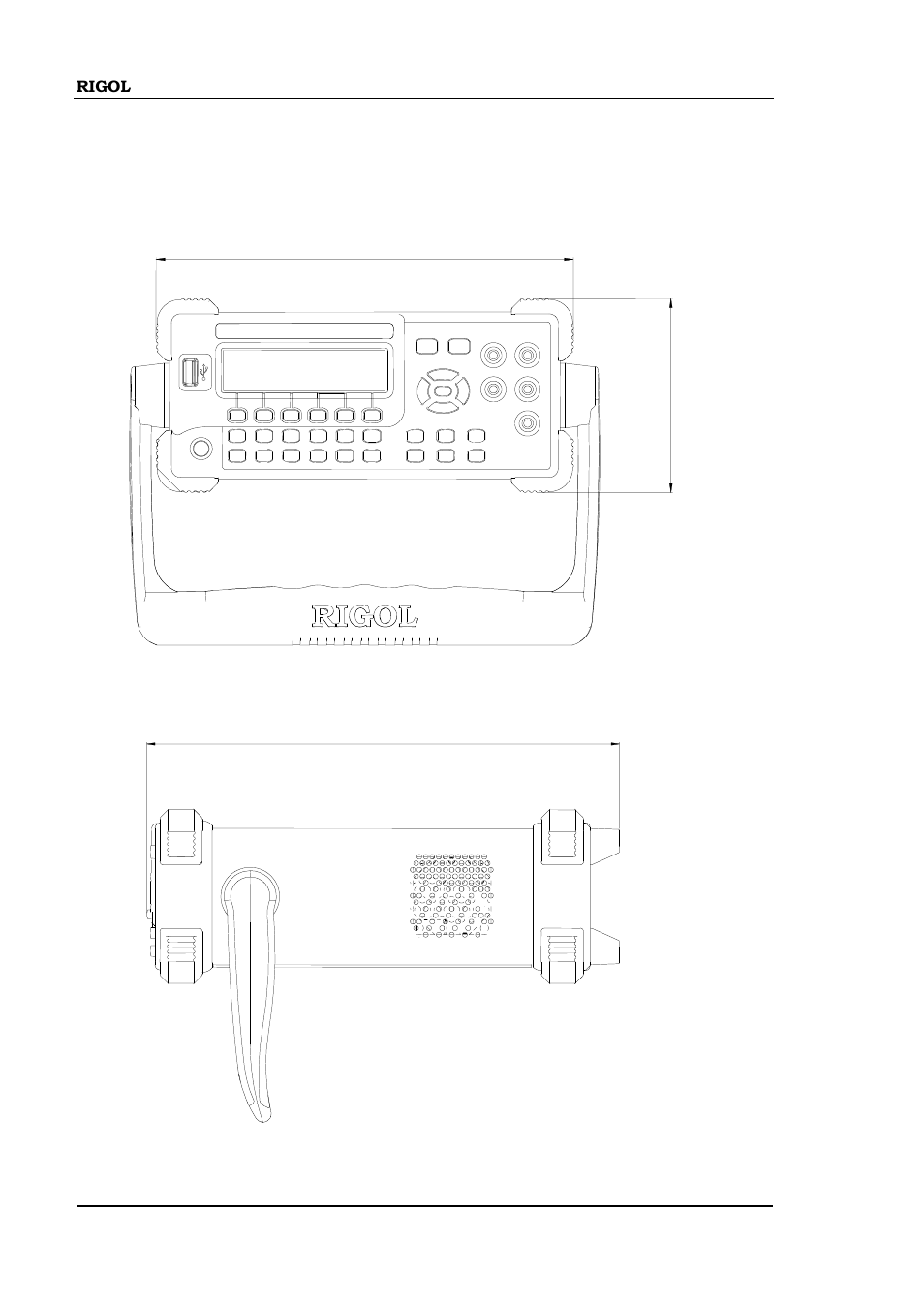 Appearance and dimensions, Appearance and dimensions -4 | RIGOL DM3068 User Manual | Page 22 / 169
