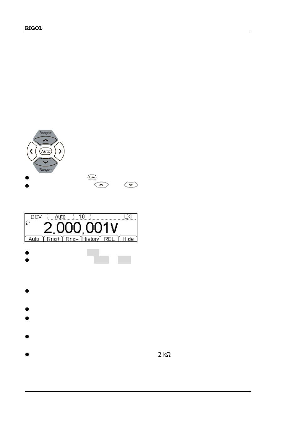 To set the range, To set the range -2 | RIGOL DM3068 User Manual | Page 44 / 169