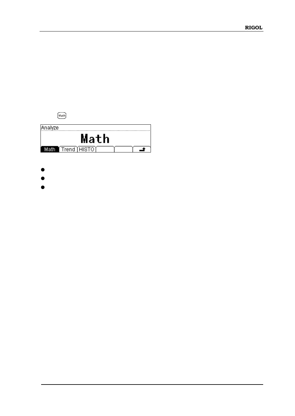 Math operations, Math operations -49 | RIGOL DM3068 User Manual | Page 91 / 169