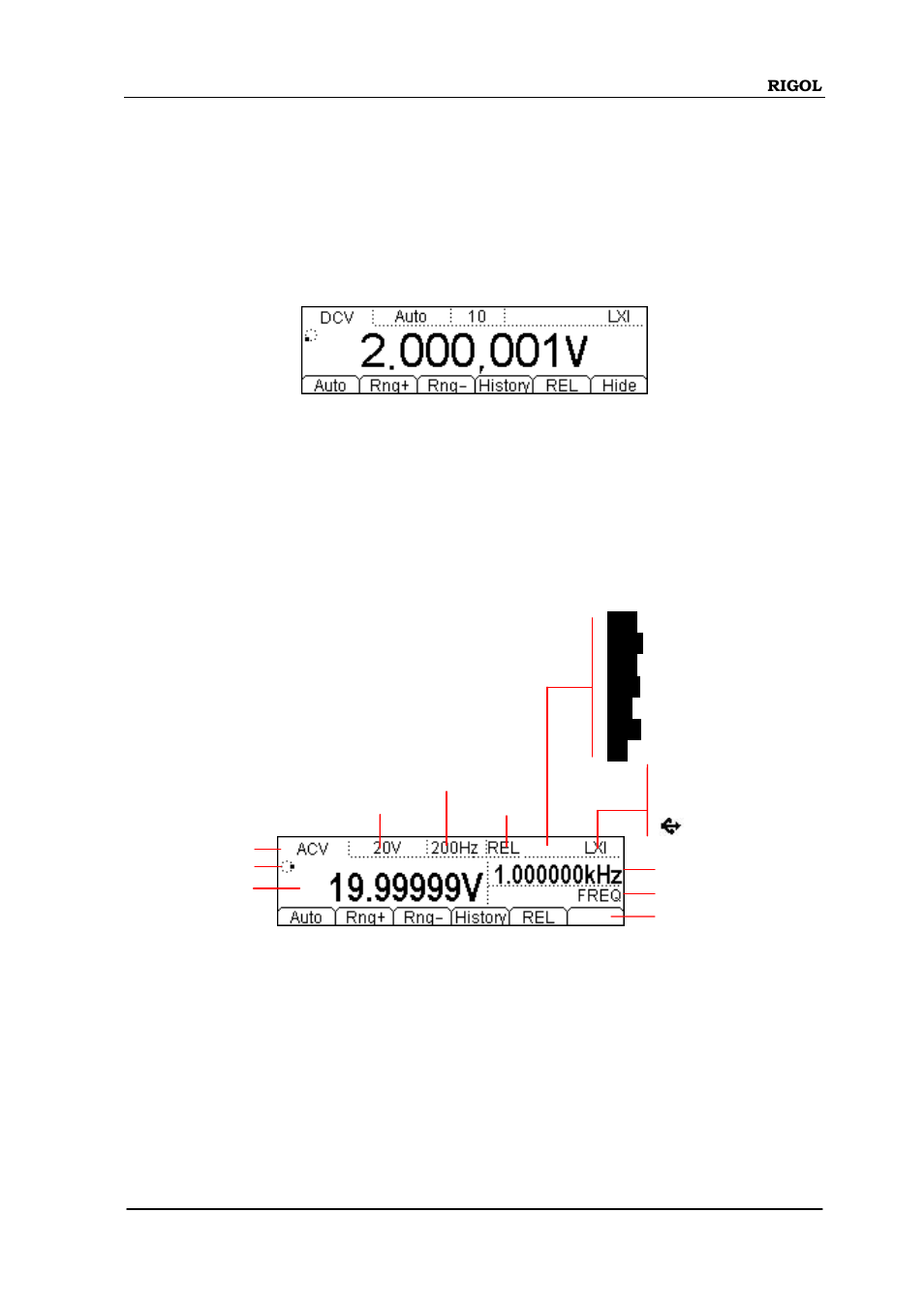 User interface | RIGOL DM3068 User Manual | Page 55 / 66