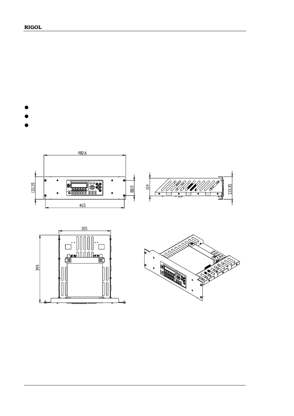 Tool requirements, Space requirements | RIGOL DM3068 User Manual | Page 62 / 66