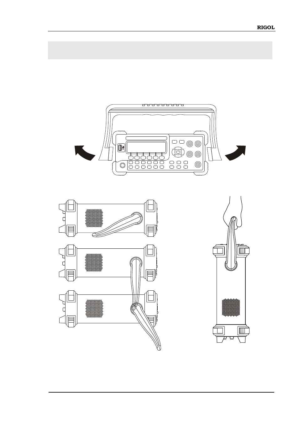 Handle adjustment, Handle adjustment -3 | RIGOL DM3058 User Manual | Page 17 / 138