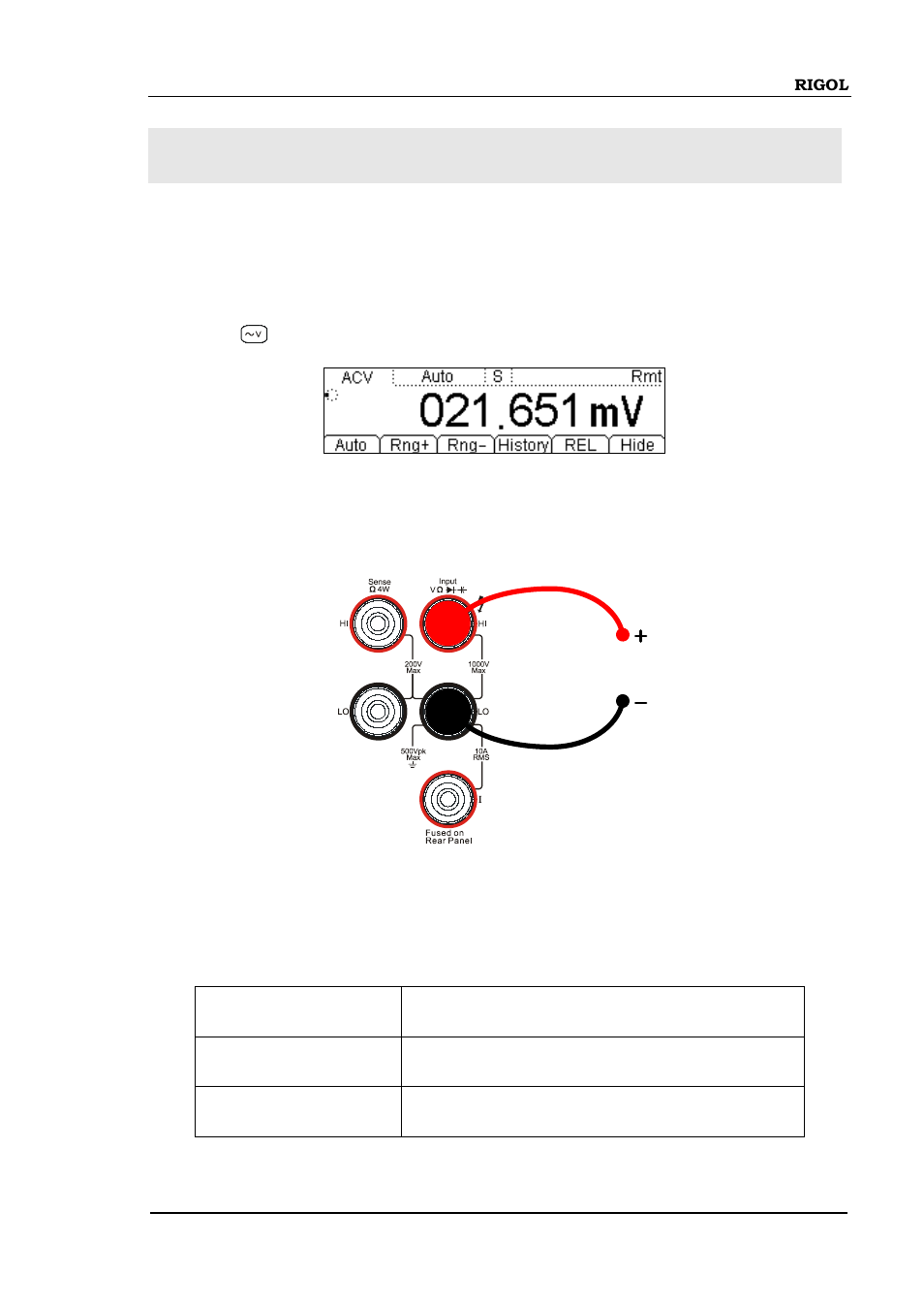 To measure ac voltage, To measure ac voltage -9 | RIGOL DM3058 User Manual | Page 31 / 138