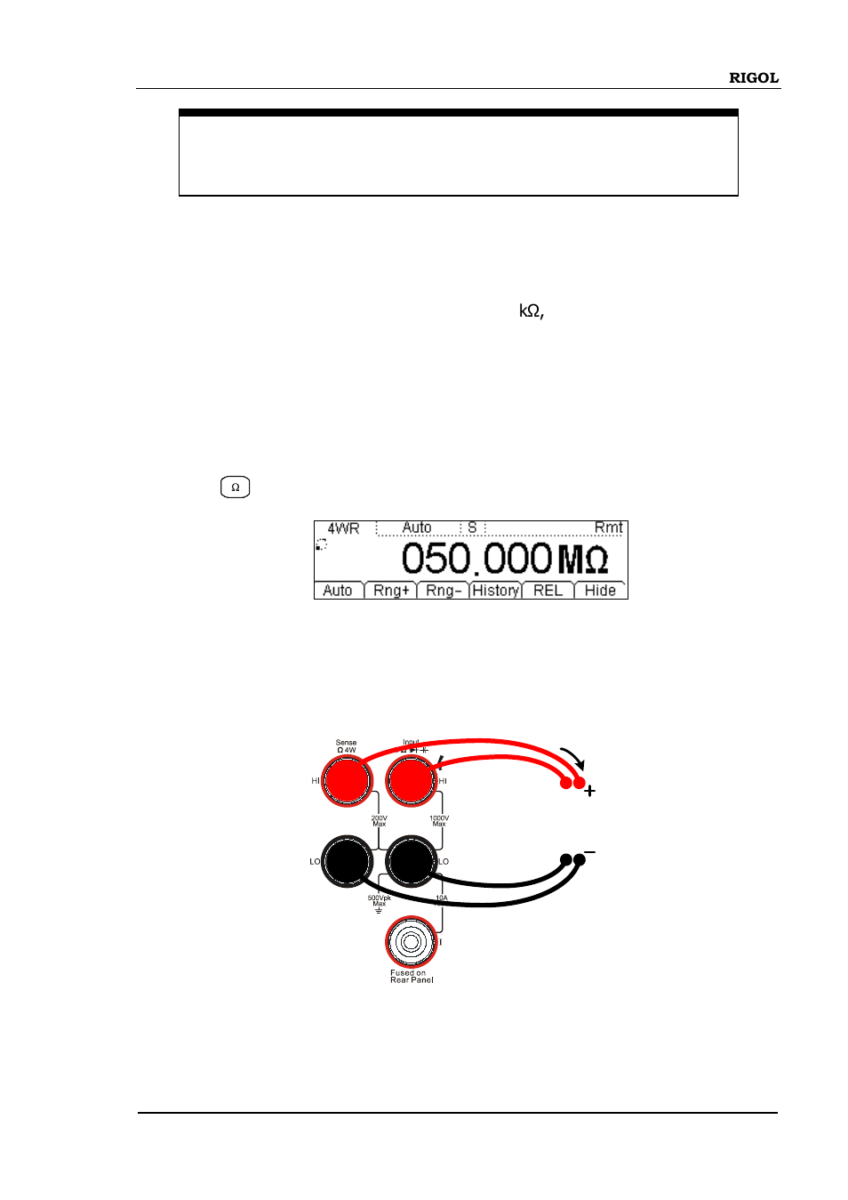 Wire resistance measurement | RIGOL DM3058 User Manual | Page 39 / 138