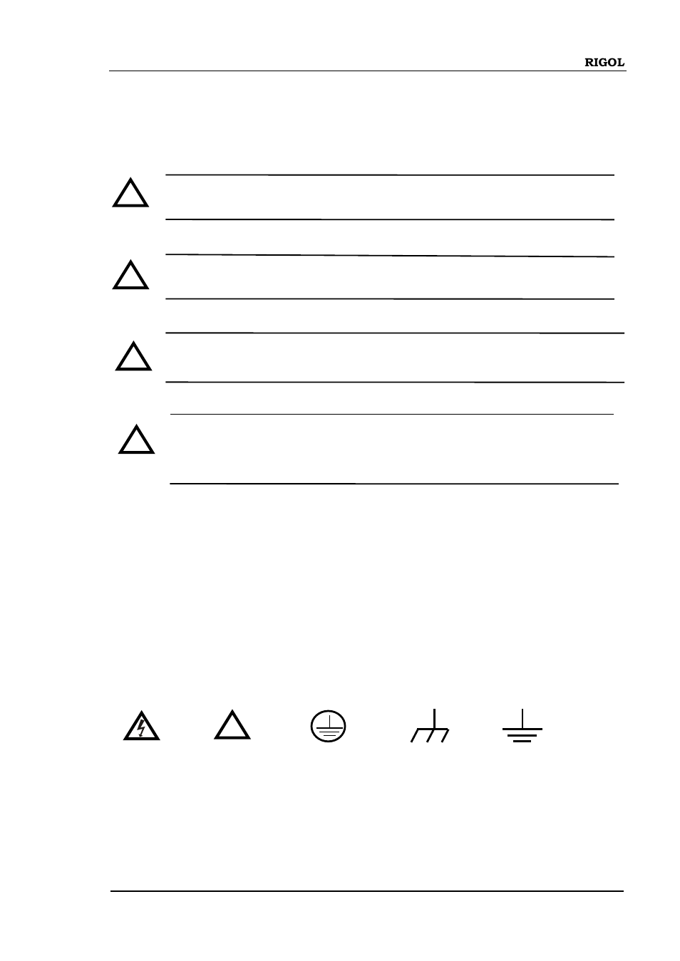 Safety terms and symbols | RIGOL DM3058 User Manual | Page 7 / 138