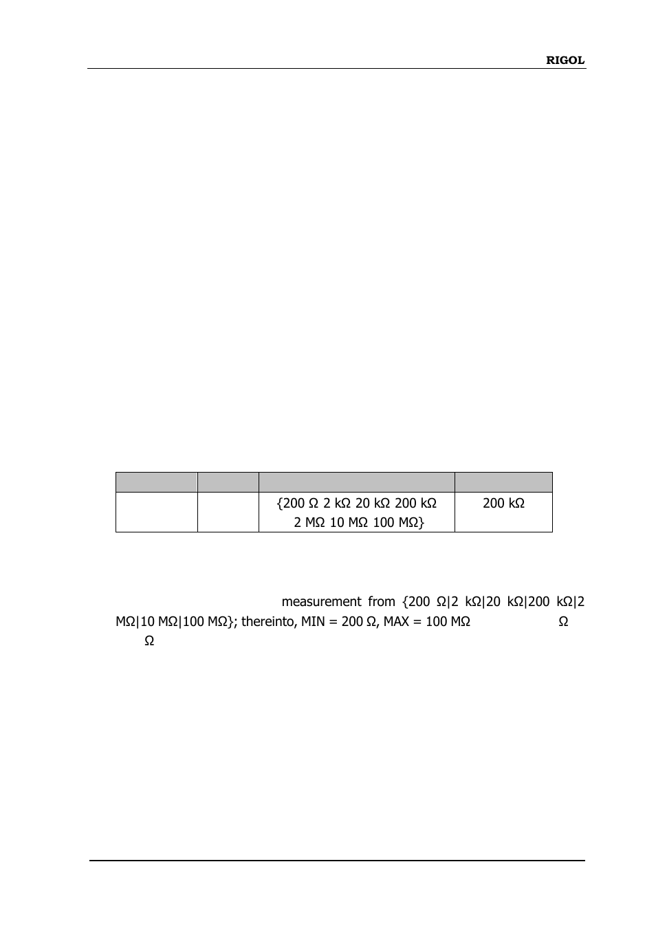 Sense:]fresistance:range | RIGOL DM3058 User Manual | Page 128 / 192