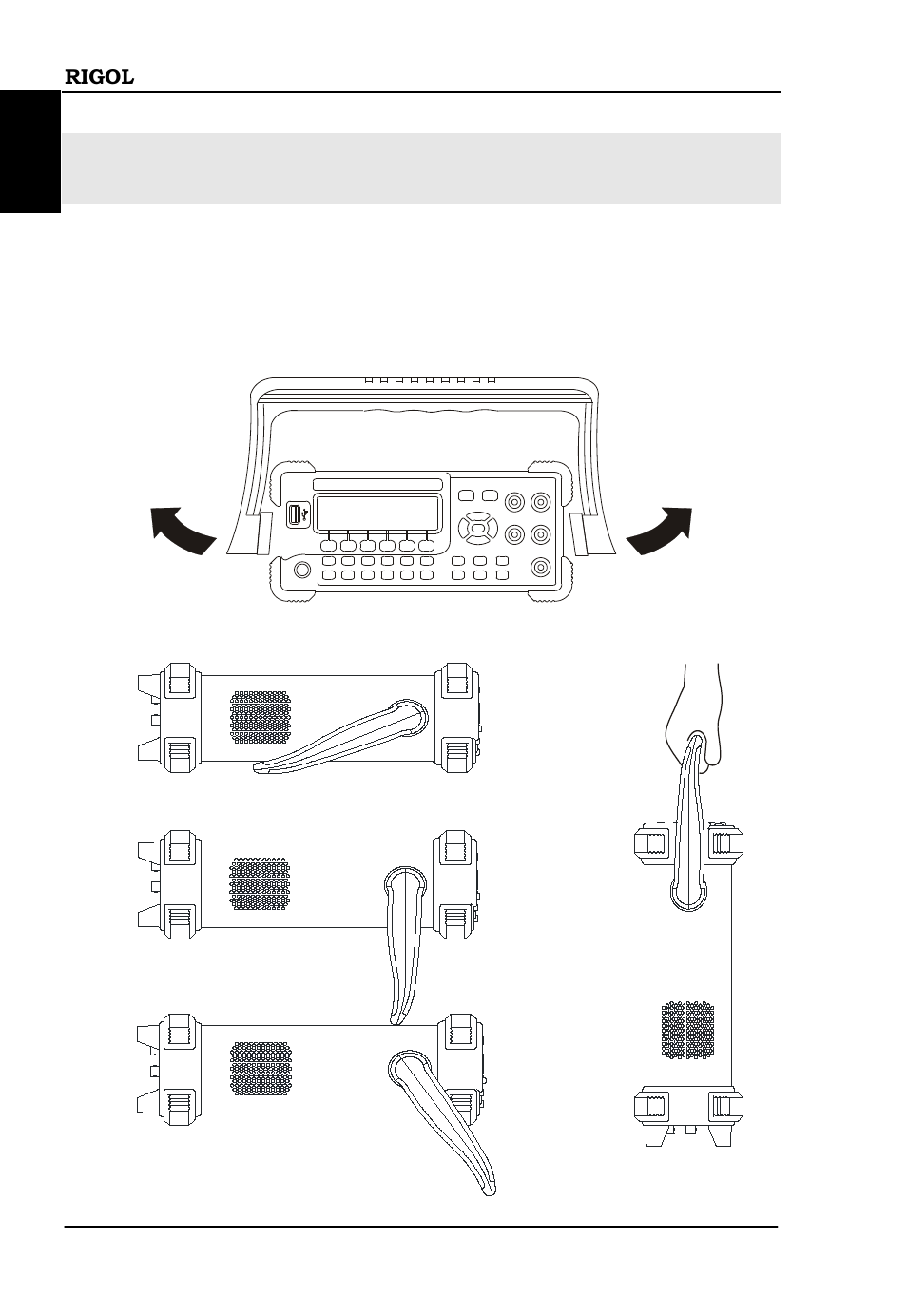 Handle adjustment | RIGOL DM3058 User Manual | Page 36 / 47