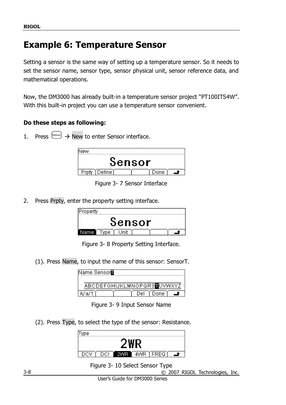 Example 6: temperature sensor, Example 6: temperature sensor -8 | RIGOL M300 User Manual | Page 112 / 144