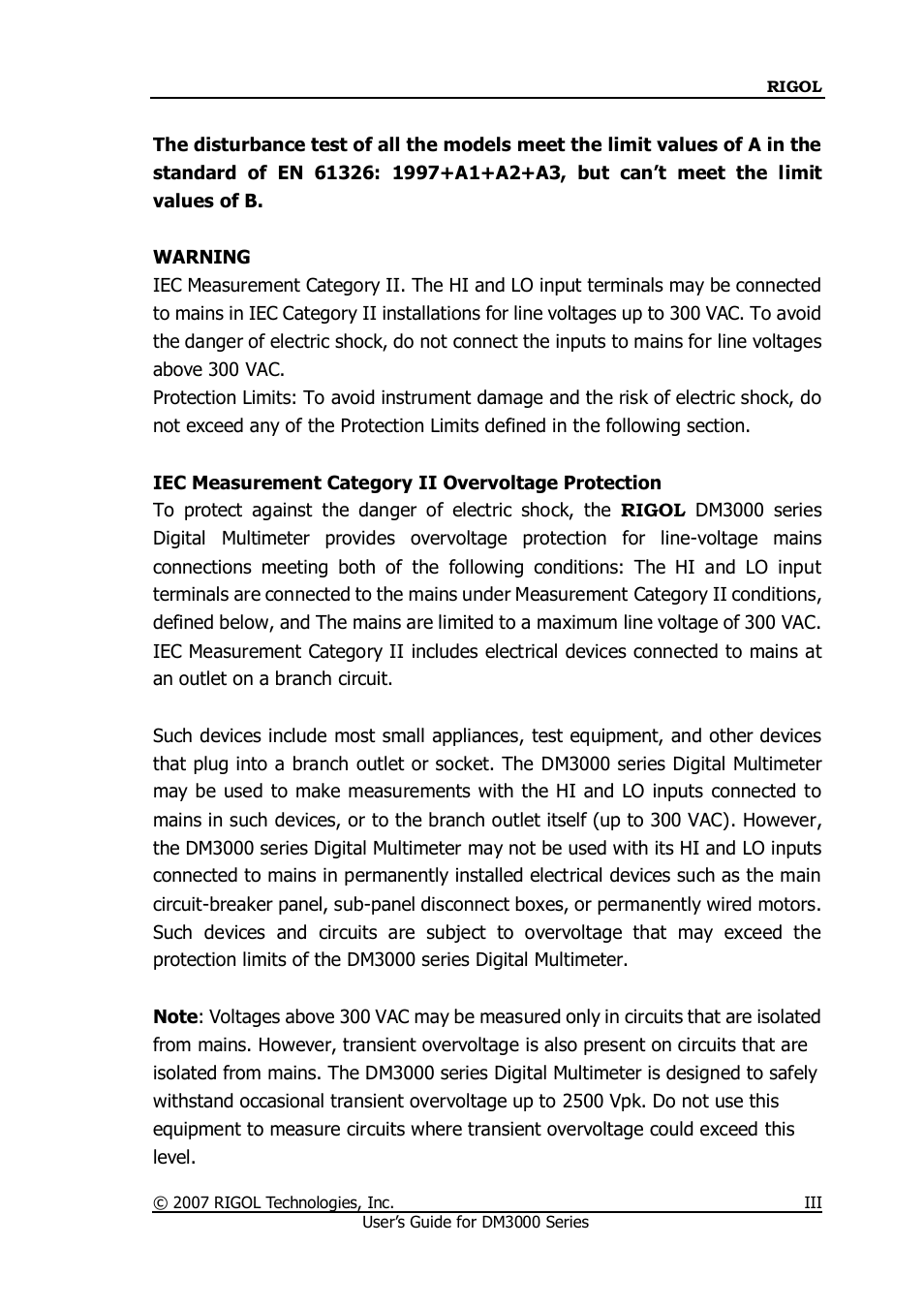 RIGOL M300 User Manual | Page 5 / 144