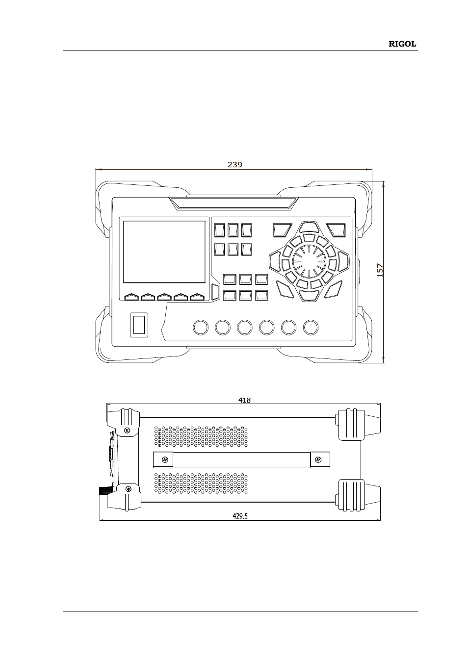 Appearance and dimensions, Appearance and dimensions -3 | RIGOL DP832A User Manual | Page 21 / 146