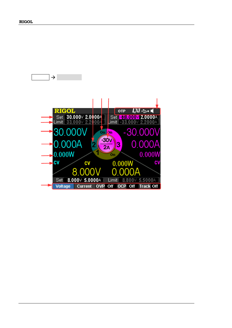 User interface, User interface -18 | RIGOL DP832A User Manual | Page 36 / 146