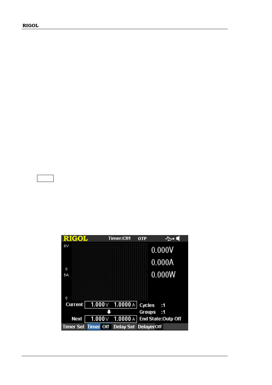 Timer and delayer, Timer and delayer -16 | RIGOL DP832A User Manual | Page 70 / 146